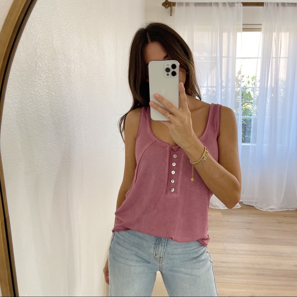 The LUX Henley Tank Top